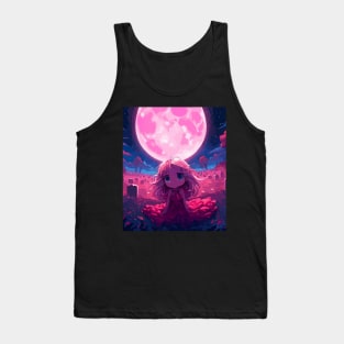 Waiting in the pink full moon Tank Top